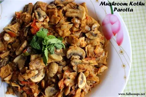 Mushroom Kothu Parotta